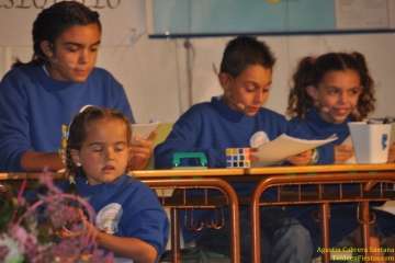 Lección escolar en el pregón de San Roque (Foto TF)